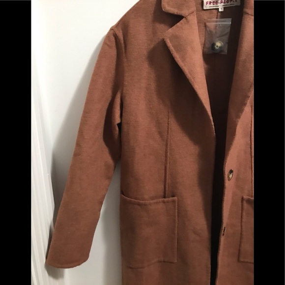 NWT Free People XS brown trench coat XS - Picture 8 of 16